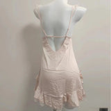 Women's Sexy Sweet Sling Lotus Loaf Swinging Pyjamas High-Ended Nest Face To The Waist Of The Thin Back Pajamas