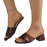 Version Of 2025 Summer Drag Women's Shoes Sand Slippers Large-Size Slippers Belt Buckle Decorative High
