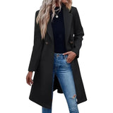 Autumn And Winter New Explosion Long Hair, The Female Coat With Double Buckle