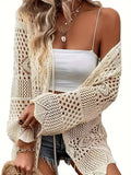 Beach Knitted Jersey In Summer 2025 Sexy Solid Color Knitted Beach Swimwear Shirt Sunscreen