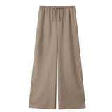 Women's INS Burst Linen And Cross-Coat Fashion Trousers