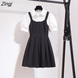 Women Sets Popular Elegant New Arrival Fashion Ins Street Wear Korean Style Summer Clothing Simple College Bandage Hot Sale