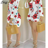 Women Plain Bell Sleeve V-Neck Long Casual Loose Top & Shorts Set Casual Summer Solid Streetewar Suit