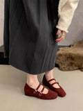 Retro Velvet Leopard Print With Mary Jane Single Shoes 2025 New Spring And Autumn Gentle Evening