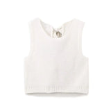 Women's Clothing 2025 Autumn New Street Fashion Vest Bow Sweater