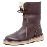 Women's Snow Boots 2025 Autumn And Winter New Large Code Of The Comfortable Mid-Clinity Martin