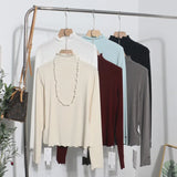 High-Necked Bottomed Shirt Women's Autumn And Winter New Bow Embroidery Inside The Top Of The Jacket T-Shirt