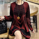 E-Commerce Spring And Autumn Wear Loose Sweater Sweater Hit Color Dress
