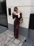 Sales 2025 New Long-Sleeved Splicing Fake Two Vest Sexy Modale Temperament