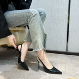 Spring And Summer New Fine Heel High-Heeled Shoes Spiked Snake-Snake Single Shoes In The Hollow Head