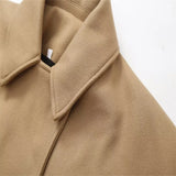 Women's Autumn And Winter New Fashion Loose Blending Solid Coat Coat