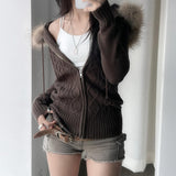 Retro Mahjong Zipper Open Shirt Sweater Thai Sweater In Autumn And Winter 2025 To Keep Warm Hair Hooded Coat
