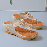 Zingj Size Slope With Hollow Toe Slippers Female Thick Bottom Buckle Lightweight Beach