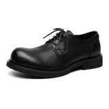 Zingj Spring And Autumn Business Casual Leather Shoes Male Soft Leather British Overalls Big Head Handmade Single Shoes
