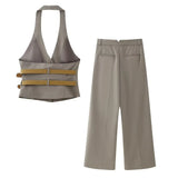 New Belt With Neck Neck Vest Top 1255882 Trousers