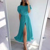 2025 Women's Temperament Commute High-Waisted Pure-Color Fashion Open