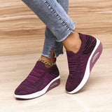 Version Of Spring And Autumn Flying Elastic Single Shoes Women Thick Bottom Slope He Leisure Shoes Slacker Happy
