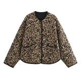 Women's New Fashion Thin Animal Print Jacket Cotton