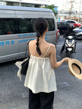 Xixi 2025 Spring And Summer New Slim Temperament Designed Solid Color Slender Suspension Slings Small Vests Women's
