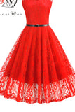 Vintage Dress Women Summer Sleeveless Sexy Red Party Dresses Casual Elegant Midi Office Vestidos Robe