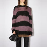 Early Autumn Sweater Long-Sleeved Striped Sweater Languid Sweater Languid Collar Knitted