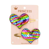 Glitter Cartoon Cartoon Love Heart Crown Hair Clips For Girls Handmade Hairpins Boutique Barrette Kids Hair
