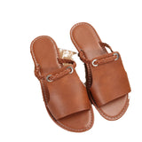 Zingj Size 2024 New Summer Slippers Women's Pure Color Woven Simple Everyday Beach