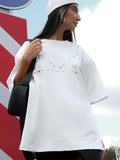 Summer New Ins Fashion Loose Features Liuding T-Shirt Women's Personality Trend