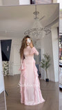 Women's Dress 2025 New Lace Horn Sleeves Fashion French Temperament