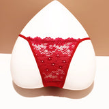 Lace Thongs Without Scars 2025 New Perspective Temptation Cotton Low-Rise Hot Solid-Colored Girl Trousers