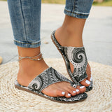 Sandals Women's National Wind 2025 Summer New Breathable Printing Cover Roman Style Cold