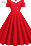 Women Elegant Vintage Midi Dress Sexy Solid Patchwork A-line Vestidos Party dress Robe
