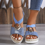 Thick-Solled Sandals 2025 Summer New Waterproof Table Sandals Fashion Slope