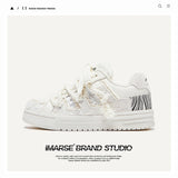 Shoes To Destroy The Aesthetic Series Of Small White Shoes Bread Shoes Trend Low-Top Shoes Men And Women Men's