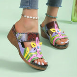 Summer New Large-Size Lady Slope And National Wind Sandals Light And Comfortable Women's Cool