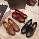 Women's Shoes Are Not Tied With Leather Shoes Women Low-Top Soft Soles To Work Middle-Age Mother Shoes Soft-Soled Shoes Comfortable