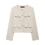 Women's Clothing Explosion Fashion Temperament Commuting Round-Neck Long-Sleeved