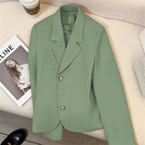 Zingj 2024 New Orange Short Style Small Suit Jacket Female Temperament Show Thin Casual Commuter Wind Jacket