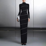 Fashion Temperament Dress Woman 2025 Spring New Sexy Style Long Sleeve Collar Design Feel Hip