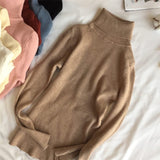 2023 Basic Turtleneck Women Sweaters Autumn Winter Warm Pullover Slim Tops Ribbed Knitted Sweater Jumper Soft Pull