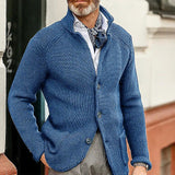 New Products - Dress Men's Casual Long-Sleeved Pure Color Knit Coat Men's