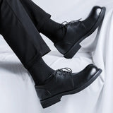 Zingj Spring And Autumn Business Casual Leather Shoes Male Soft Leather British Overalls Big Head Handmade Single Shoes