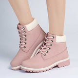 Winter Ankle Snow Boots For Women Female Warm Fur White Boots Lace Up Bota Feminina Shoes For Women Botas