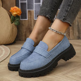Canvas Coarse Fashion Single Shoes Women's 2025 Autumn New Low-Top One-Legged Pedalle Shoes Single