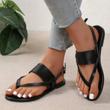 Summer New Large-Size Casual Word Wide-Sleeve Toe Pure Pigmented Face Flat Sandals