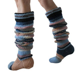 Zingj Socks Fashion Y2K Striped Long Over Knee Knit Pile Socks Woman