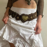 Design Love Buckle Corns Can Adjust Leather Belt 2023 New Summer Waist