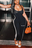 Summer Casual Sporty Jumpsuits Women Sleeveless Spaghetti Strap Backless One Piece Playsuit Lady Streetwear