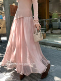 Xixi 2025 Autumn New White Standard Temperament 100 Folds High Waist Half-Dressed Dress Dress Woman