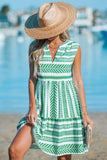 Temu Spring And Summer New Printed Vest V-Neck Mid-Change